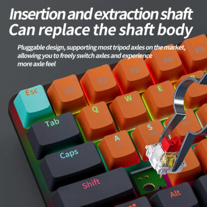 USB Mini Mechanical Gaming Keyboard 61 Key Red Switch - Image 2